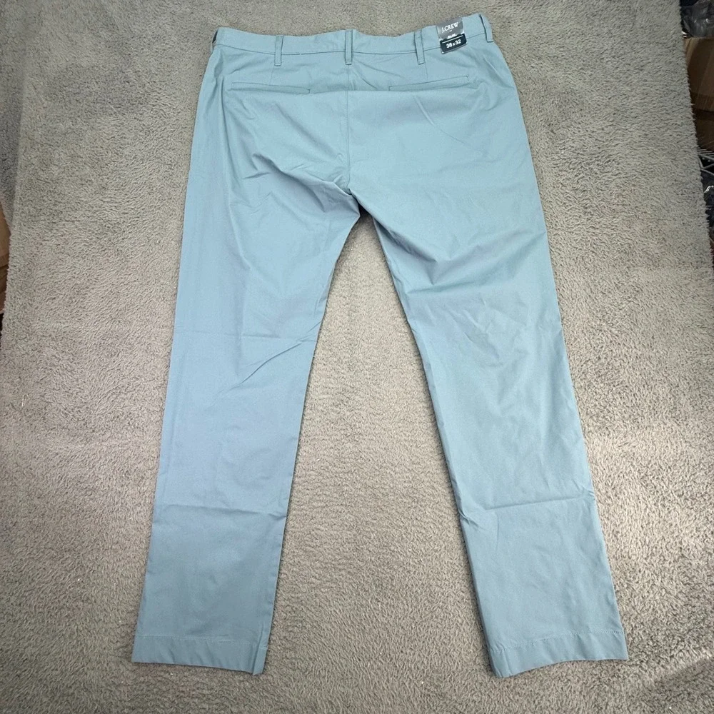 J.Crew Tech Pant Mens 38x32 Blue Grey Slim Fit AA712 Stretch Performance